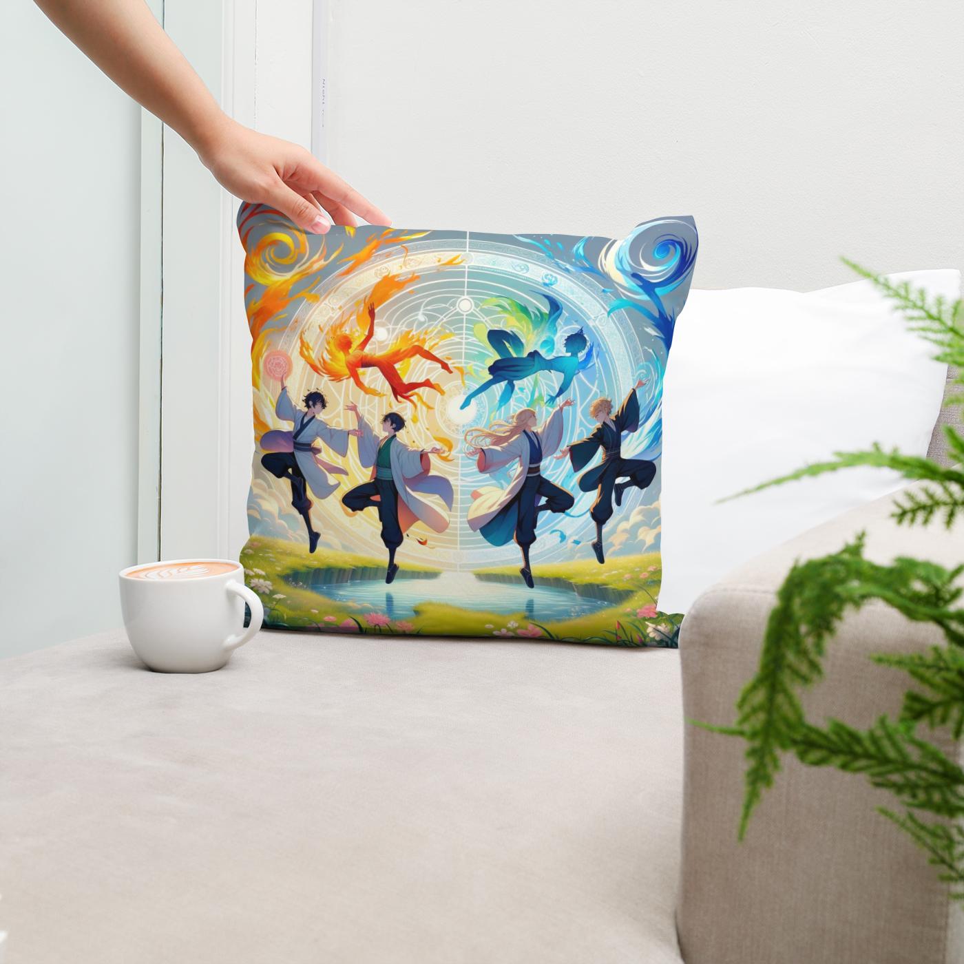 Harmony of Elements Cotton Cushion