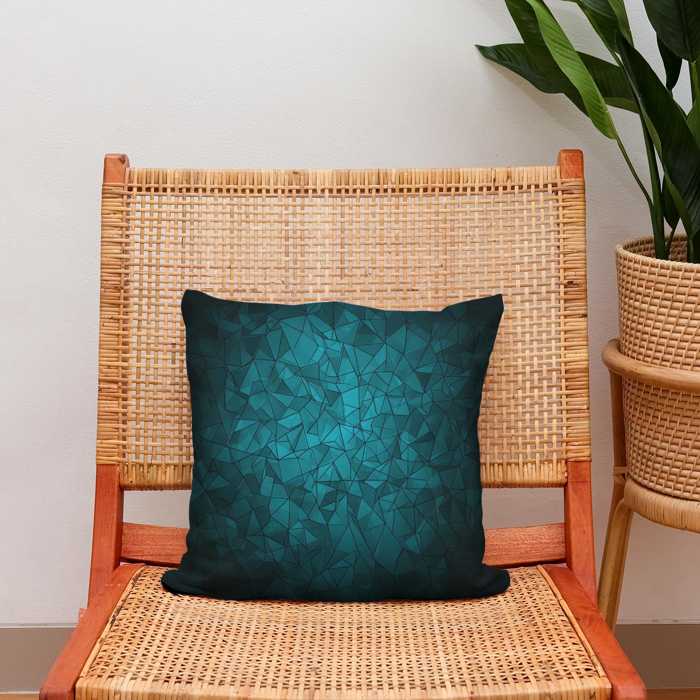 Geometric Sea Breeze Cotton Cushion