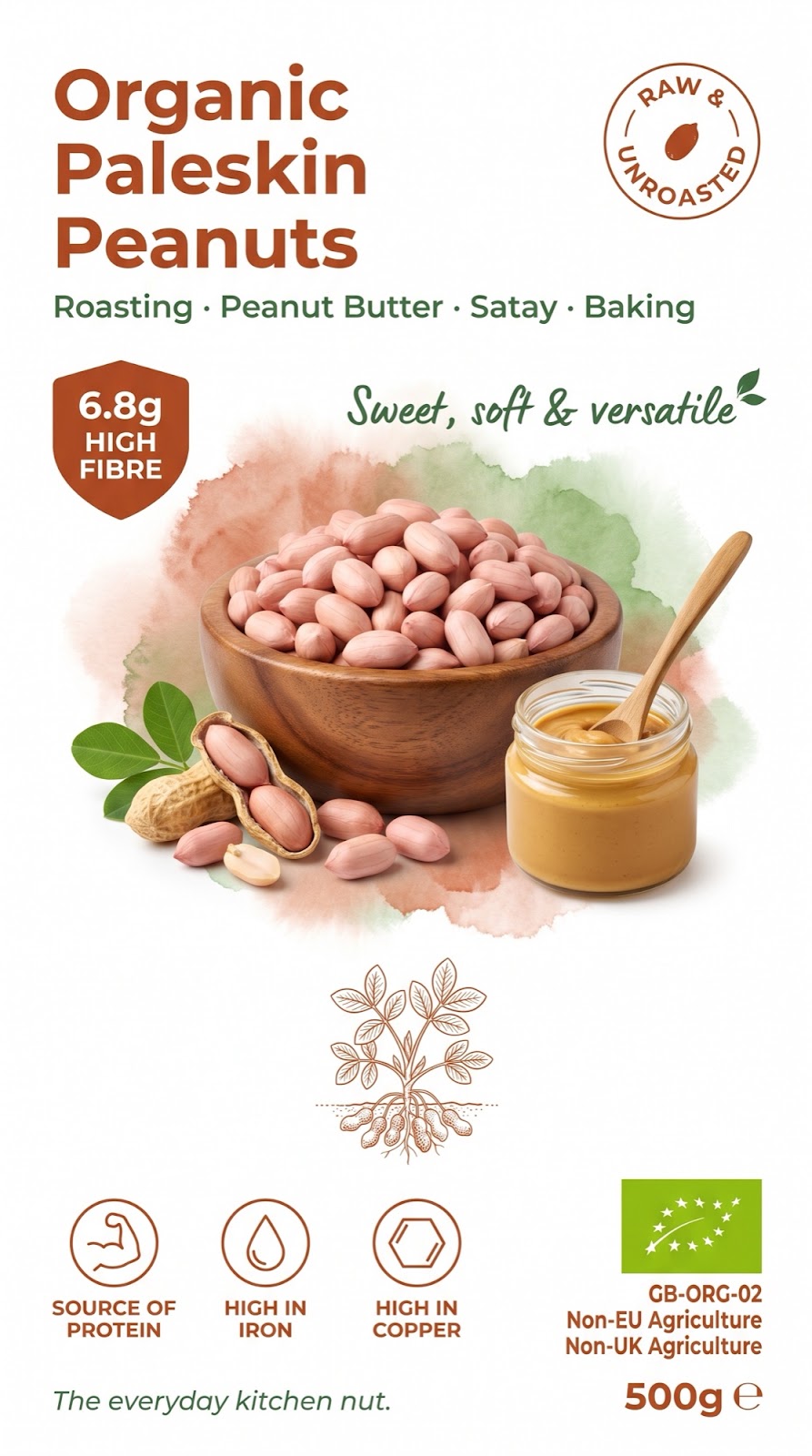 Organic Paleskin Peanuts