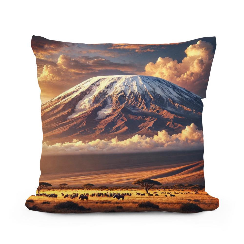 Kilimanjaro Sunrise Cotton Cushion