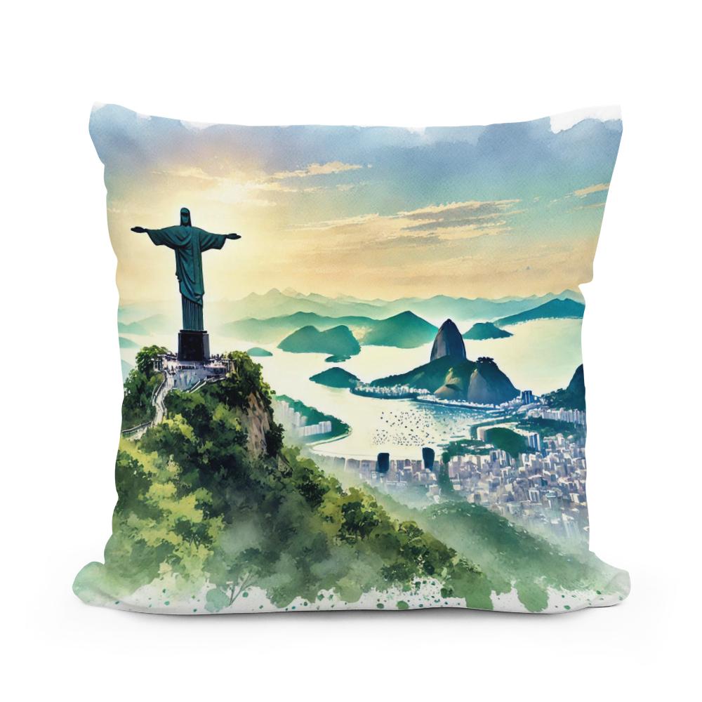 Rio Reverence Watercolour Cotton Cushion