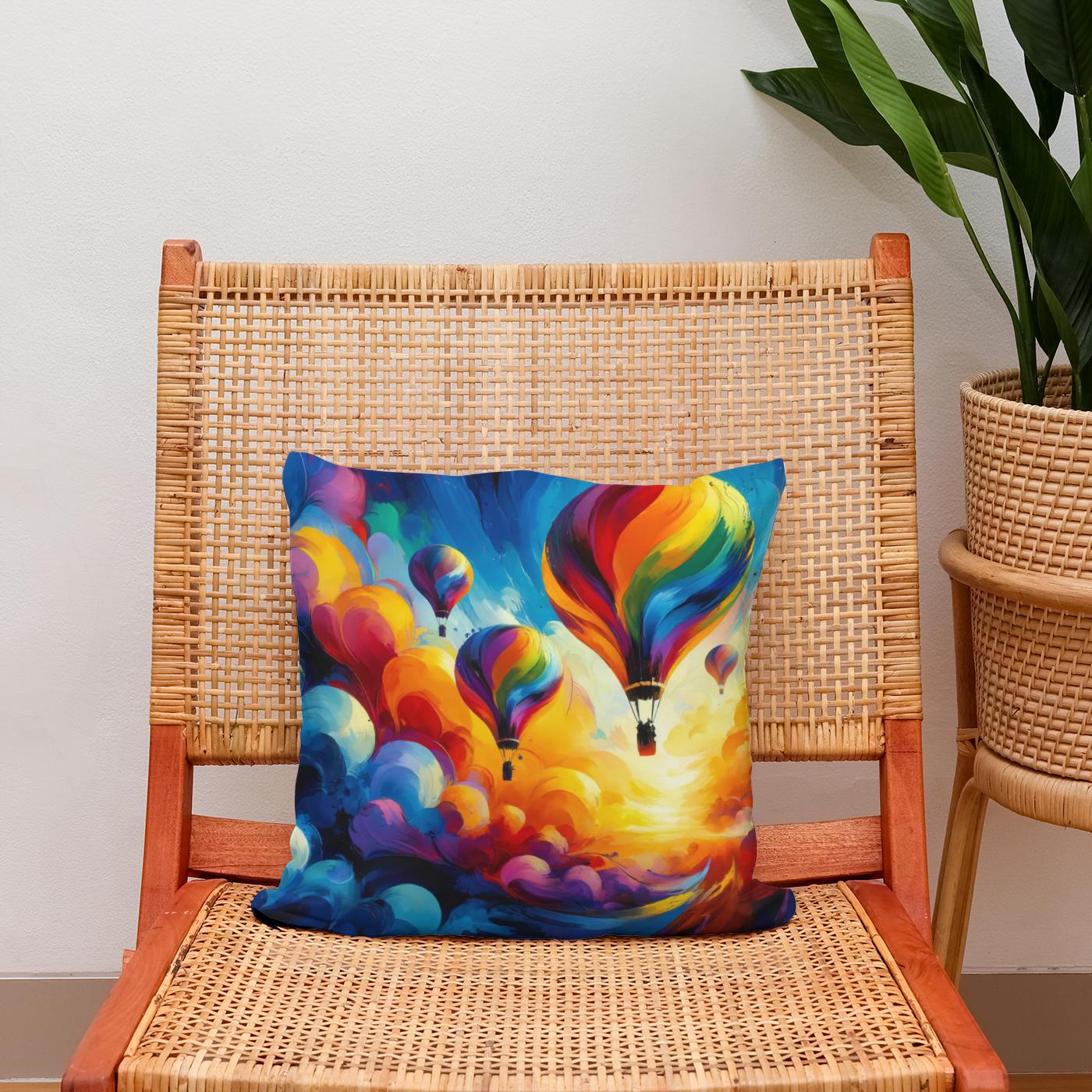 Abstract Horizons Cotton Cushion