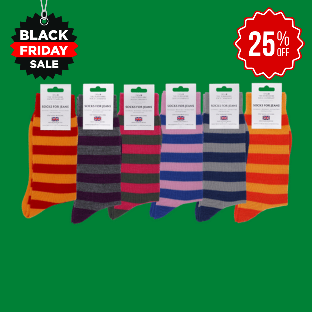 Socks For Jeans - Bright Everyday Merino Socks - 6 Pair Bundle