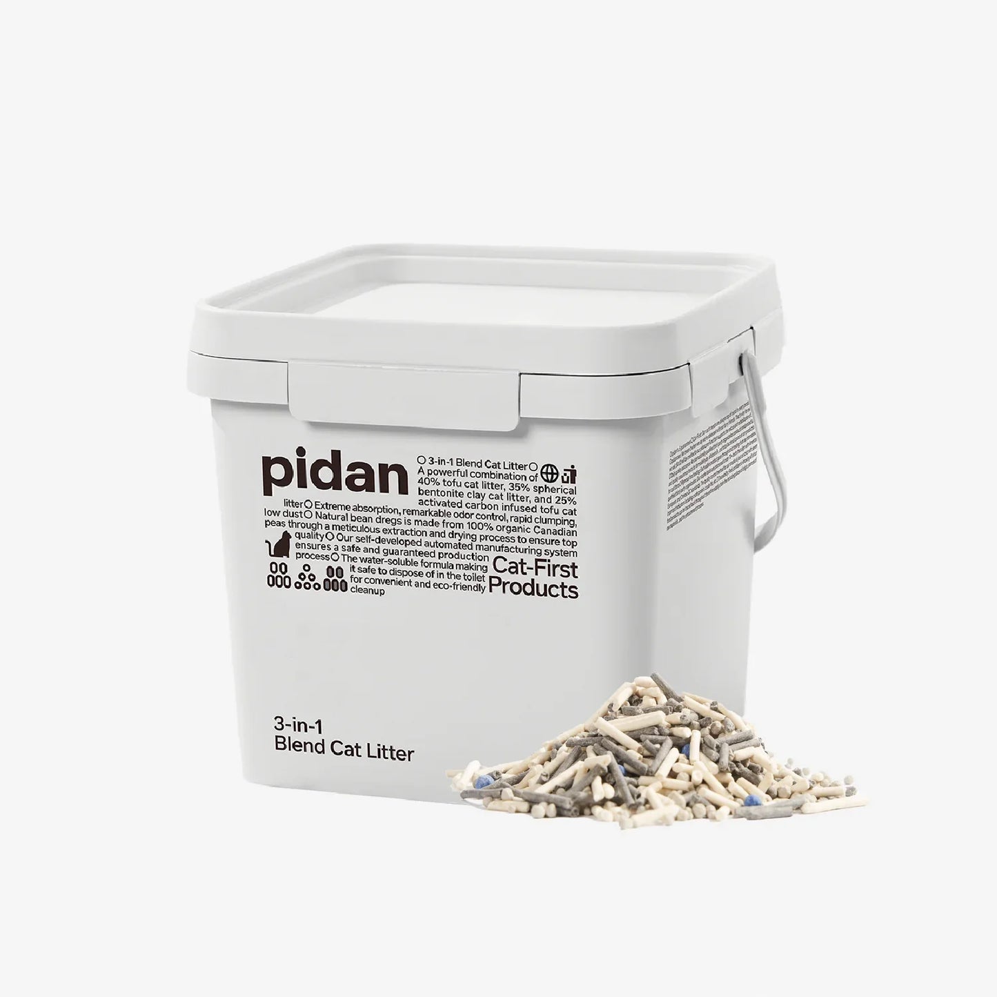 3-in-1 Blend Cat Litter (Tofu, Spherical Bentonite Clay, Activated Carbon Infused Tofu)
