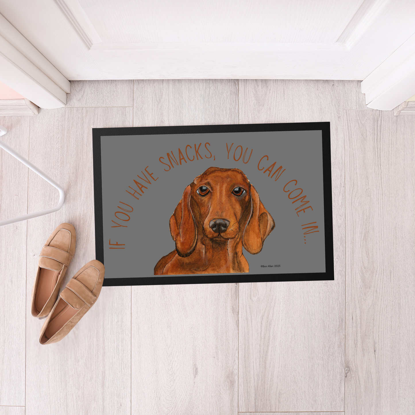Snacks-Only VIP Access: The Dachshund Doormat!