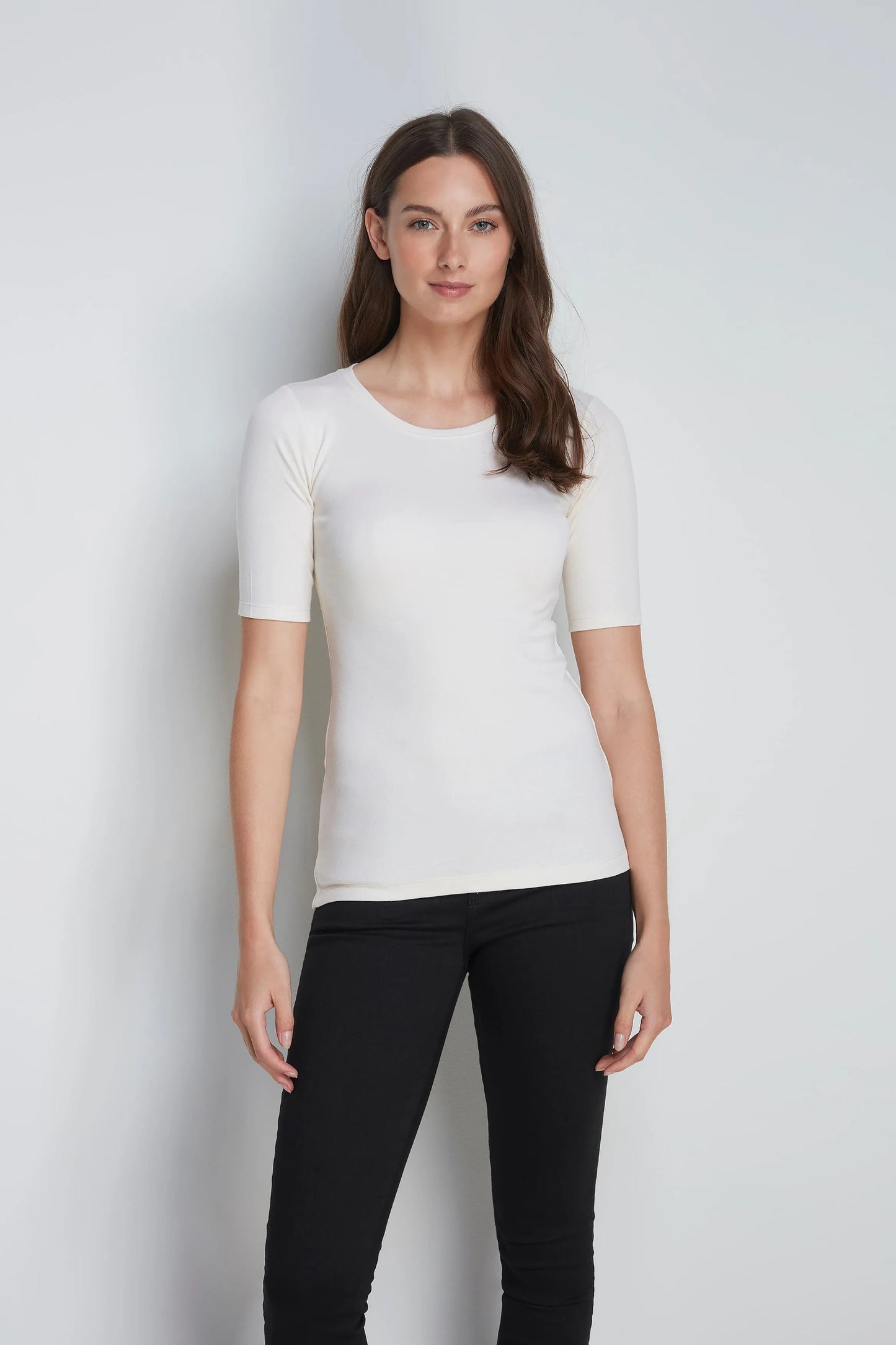 Half Sleeve Crew Neck Cotton Modal Blend T-shirt