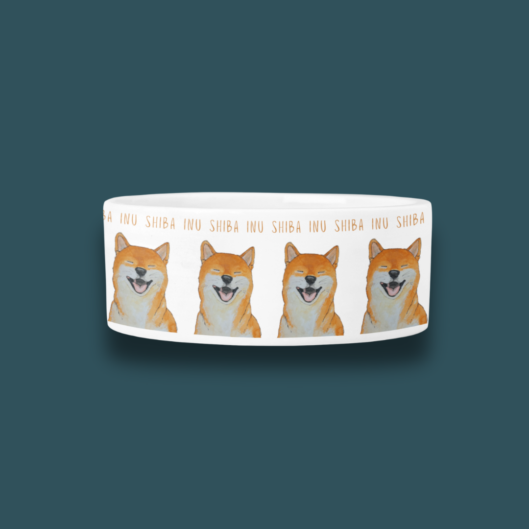 Shiba Inu Ceramic Dog Bowl