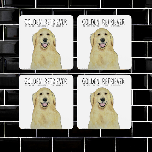Golden Retriever Coasters – The Ultimate Goofy Sidekick for Your Drinks!