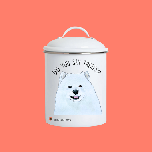 Snack Vault for Fluffballs: Samoyed-Approved Treat Jar