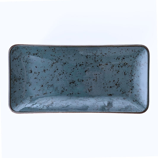 Porcelain Serving Plate - Fairlie Series, Forest Green - 30x15cm