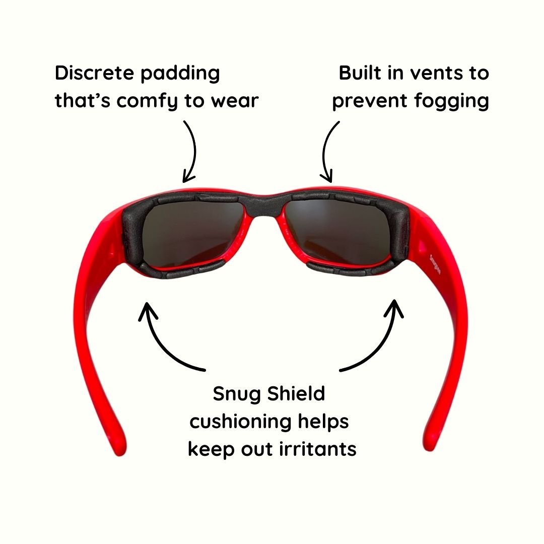 Red Kids Sunglasses | REVO Lens | Snug Fit | 6-12 Years