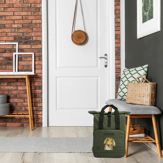 Long Haired Dachshund Roll-Top Backpack – Small Dog, Big Adventure!