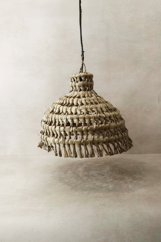 Handmade Palm leaf lamp shade, Mozambique - 13.2