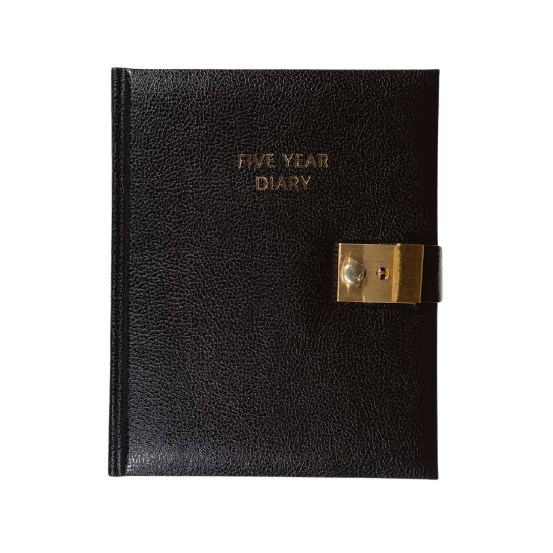 5 Year Diary - Undated A5 Day to Page Planner - Black (5Y1LBlack)