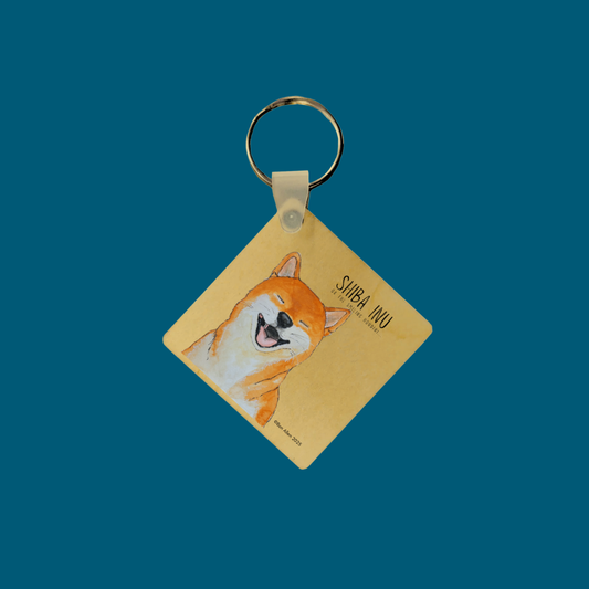 Keys? Escaped. Like Me. – Shiba Wooden Keyring