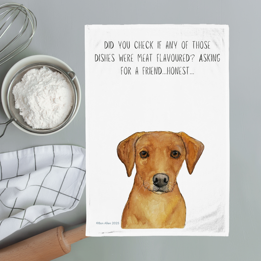 Om Nom Nomnivore Labrador Tea Towel – Wipe, Wag, Repeat!