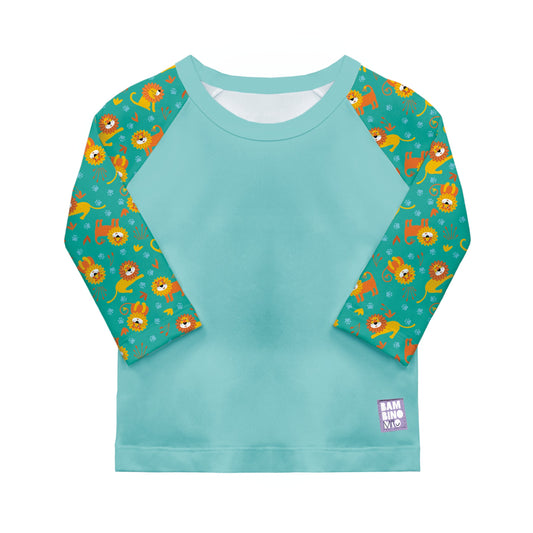 UPF 40+ Soft and Gentle Protective Swim Rash Vest in Cool Cats