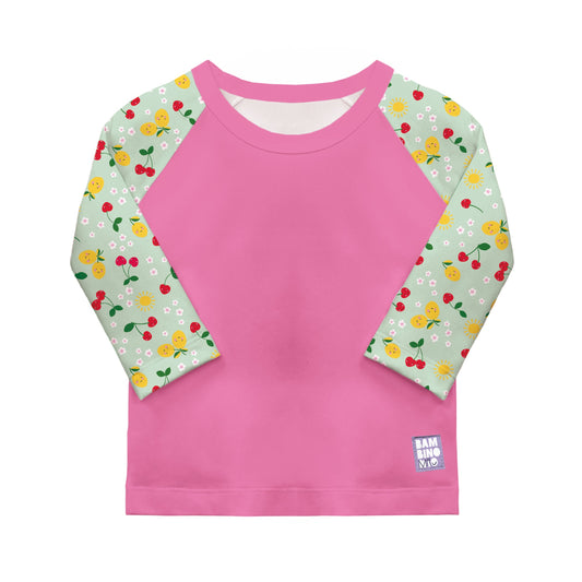 UPF 40+ Soft and Gentle Protective Swim Rash Vest in Juicy Fruit