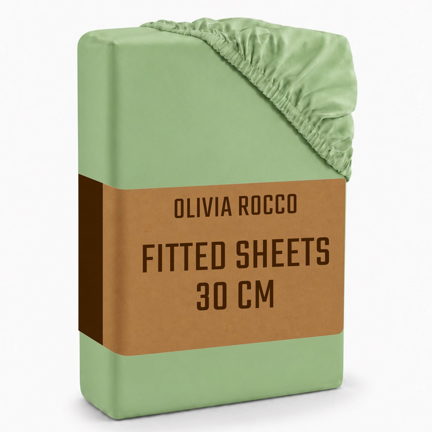 Plain Dye Luxurious Super Soft Fitted Sheets Easy Care Bed Linen Sets Multiple Colours Single Double King 3/4 Sizes by OLIVIA ROCCO