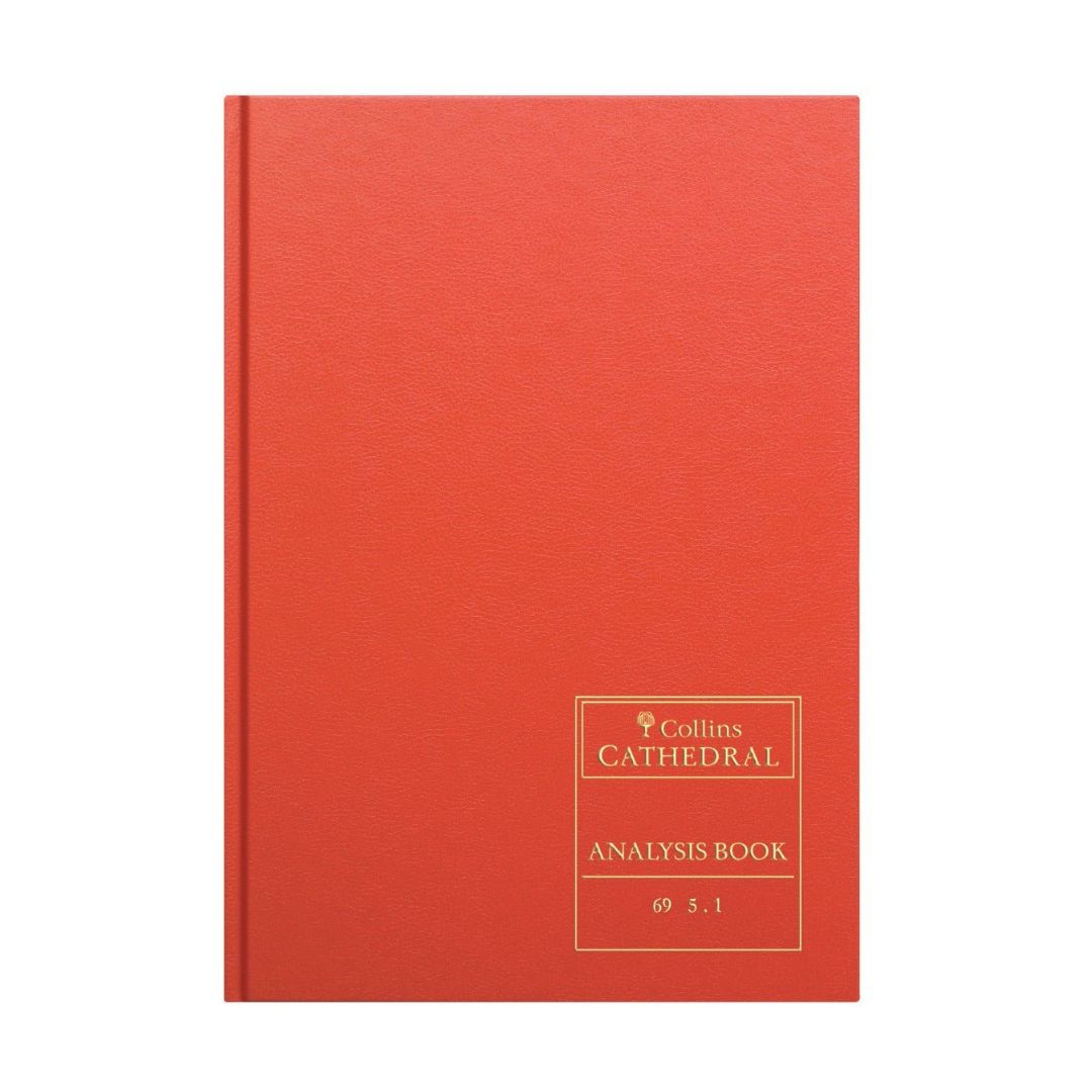 Cathedral -  Accounts Book 5 Cash Columns  - Red (69/5.1)