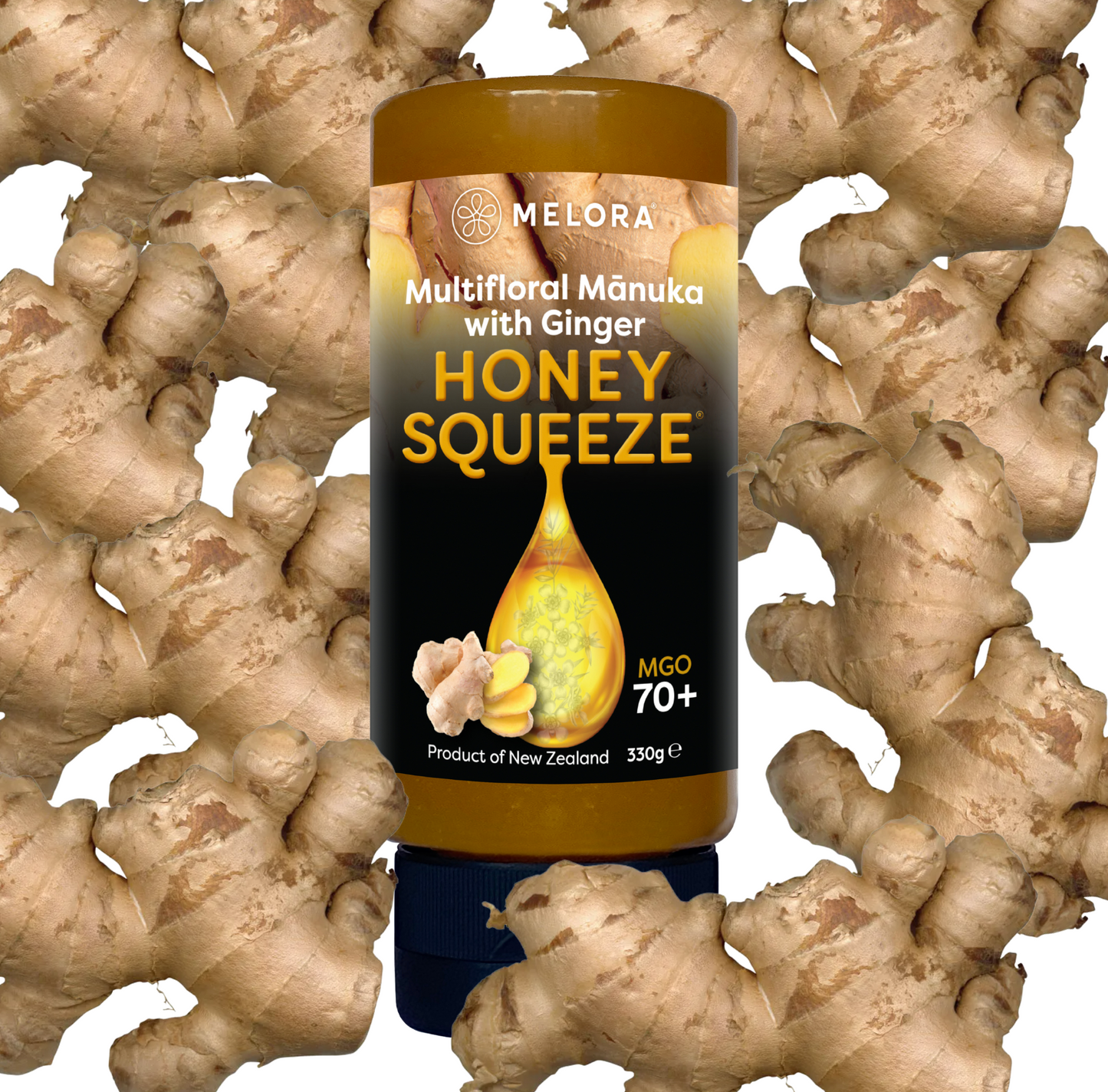 Mānuka Honey Squeeze Bottle  70+MGO Ginger