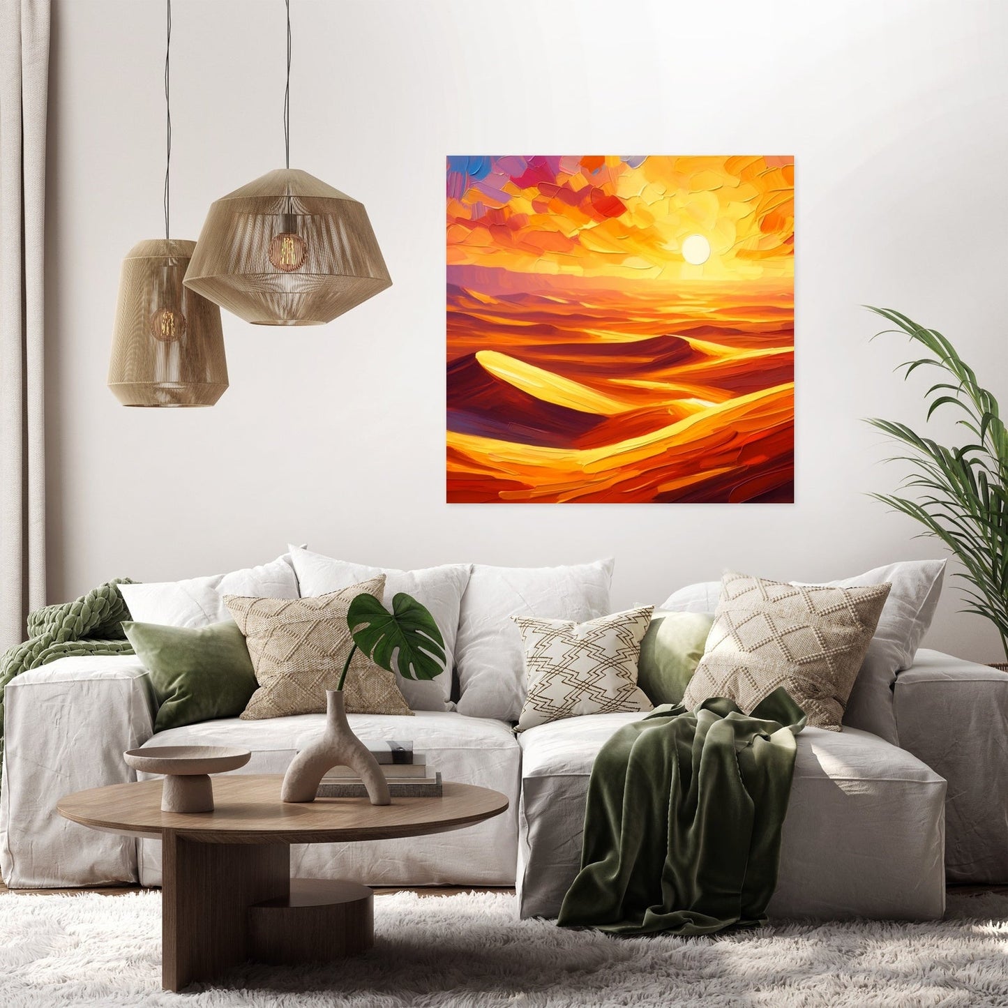 Golden Desert Dunes Canvas