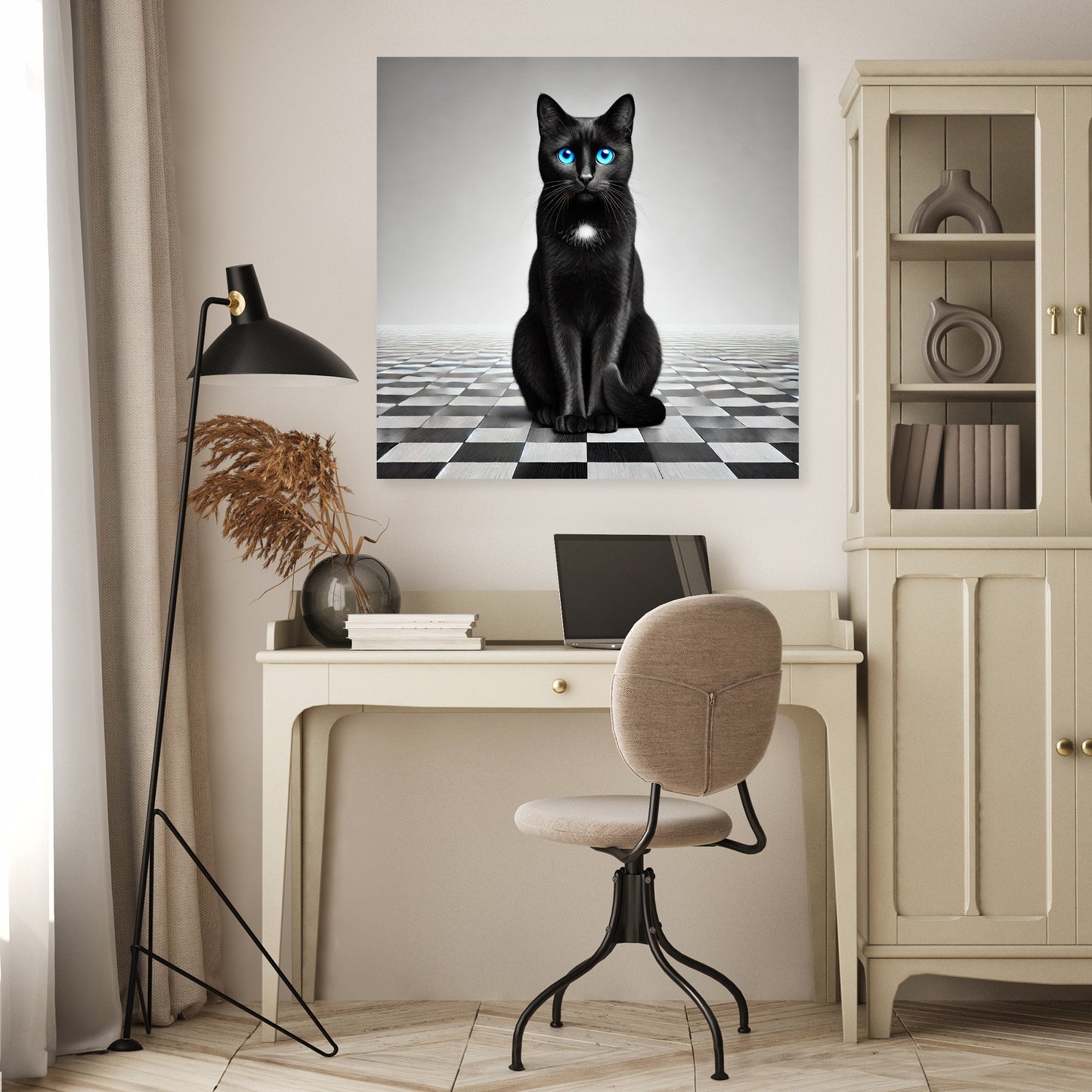 Midnight Blue Gaze Canvas