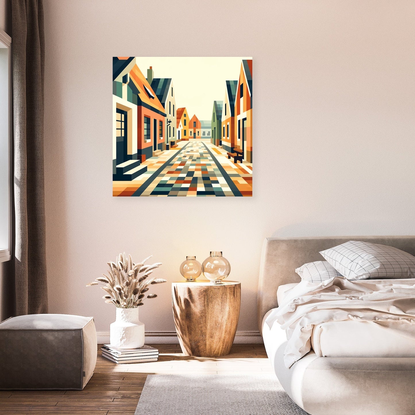 Village Geometry Canvas
