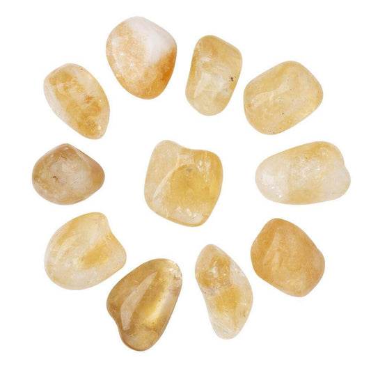 Yellow Citrine Tumblestone Mineral Collectible Precious Stone