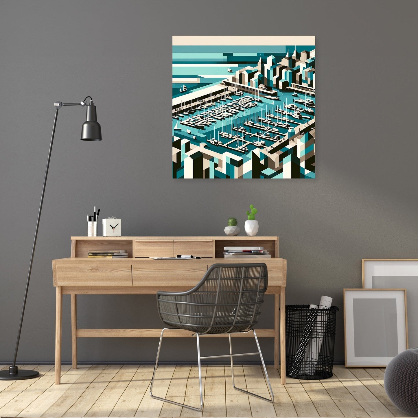 Abstract Brighton Marina Canvas