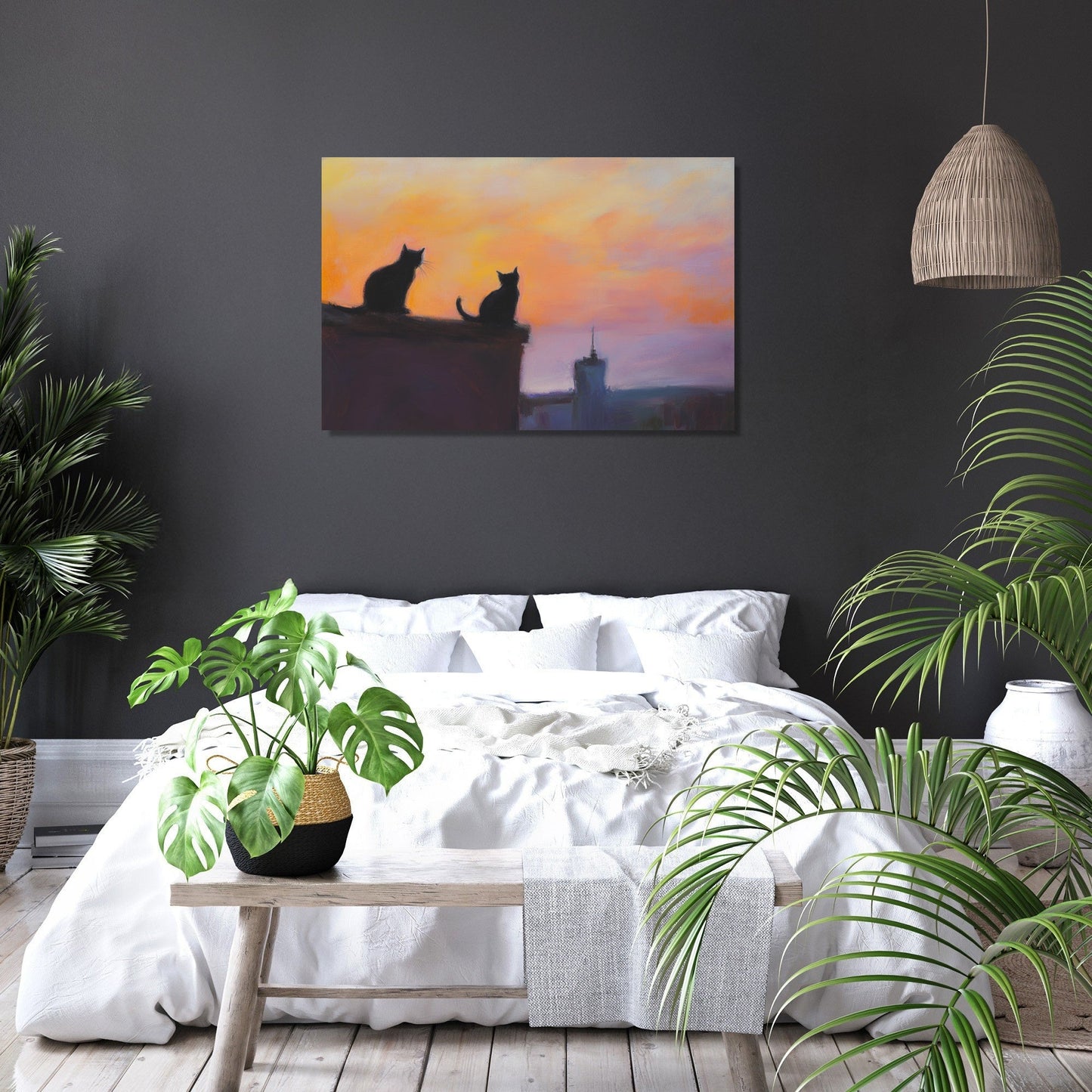 Twilight Cats Canvas