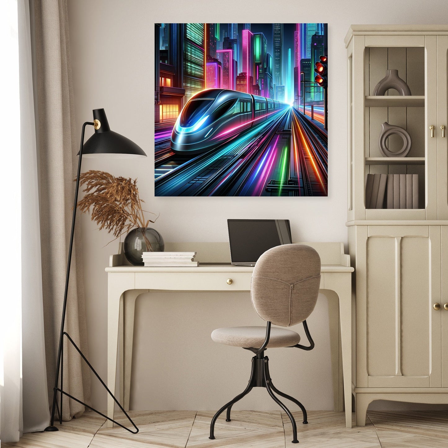 Neon Velocity Canvas
