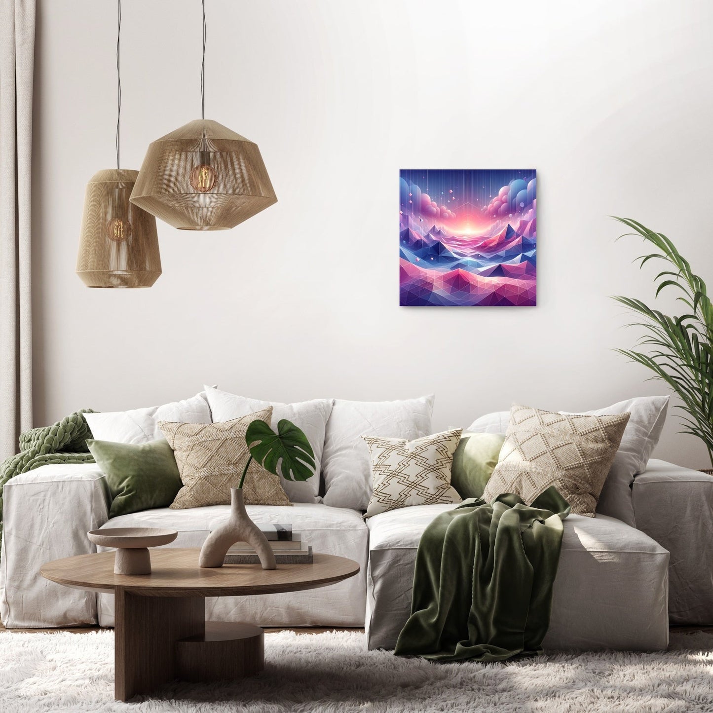 Pastel Virtuality: Geometric Dream Canvas