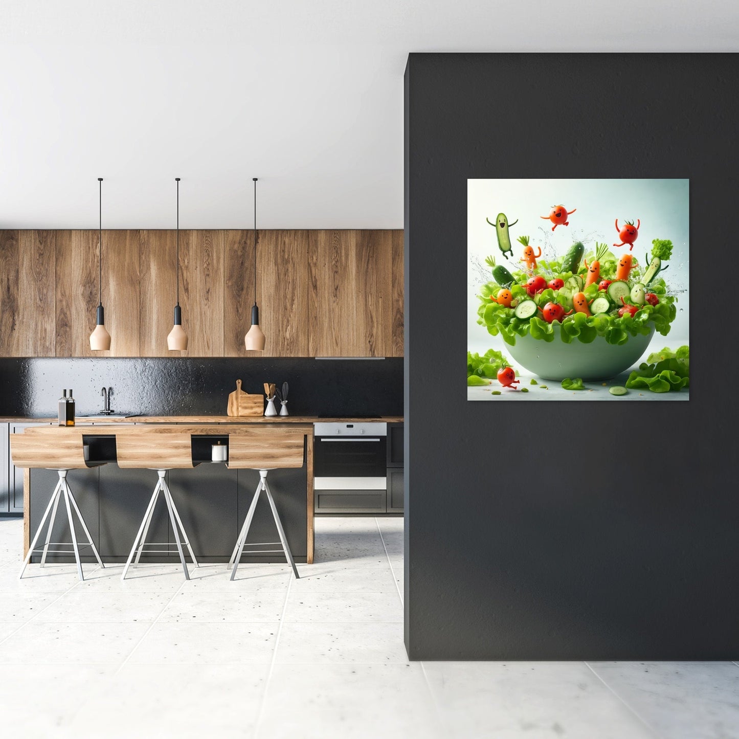 Salad Bowl Swim Party Canvas