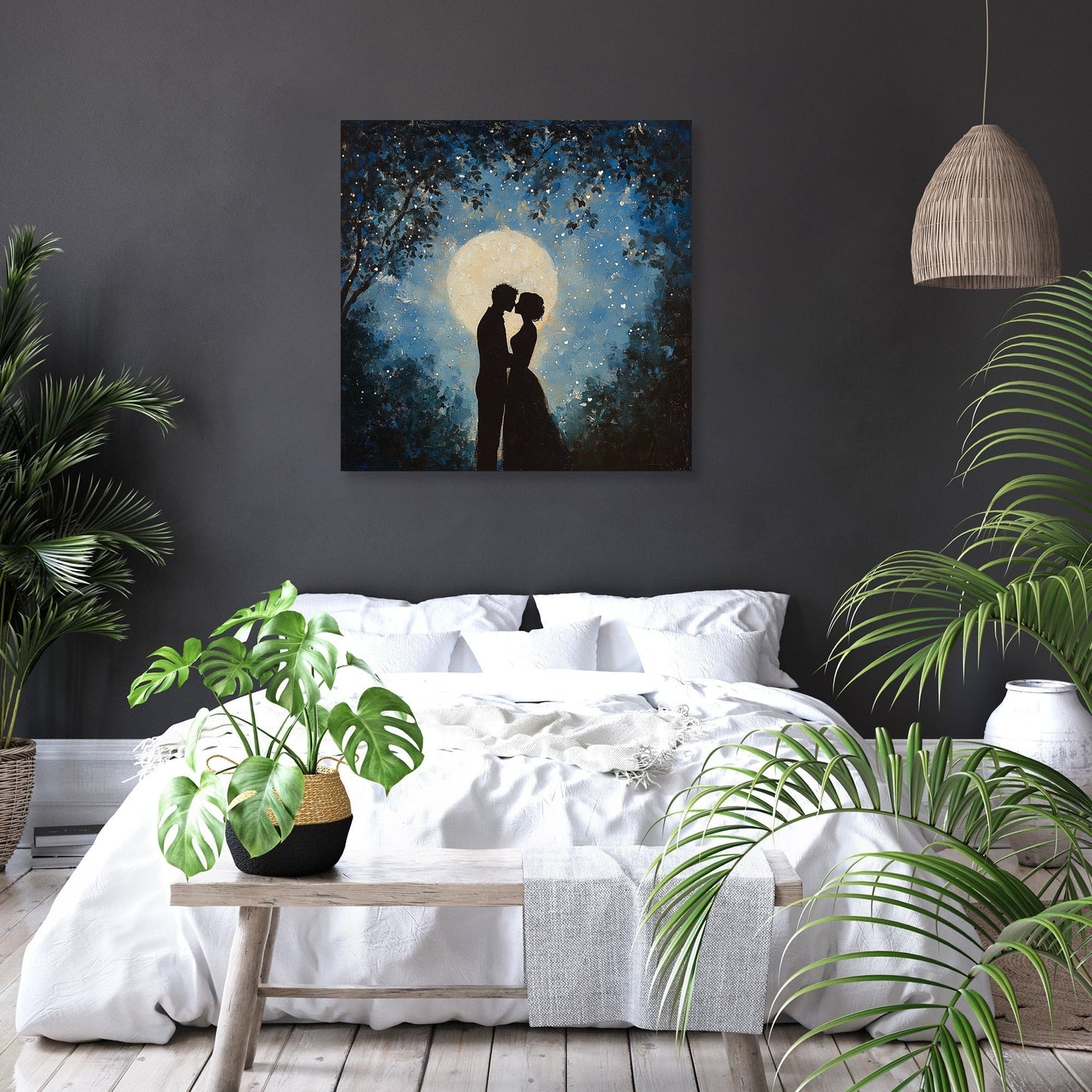 Star-Kissed Affection Canvas