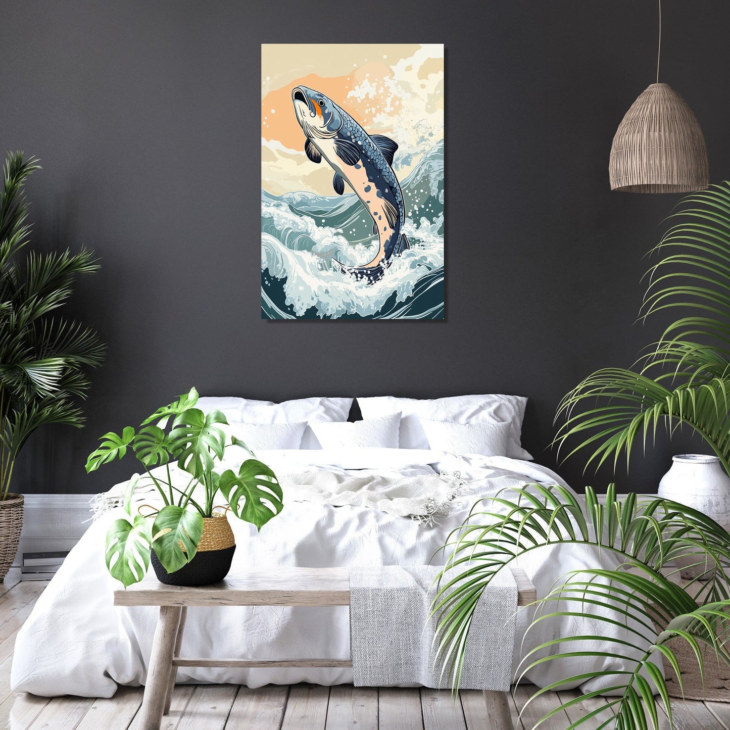 Leaping Fish Canvas