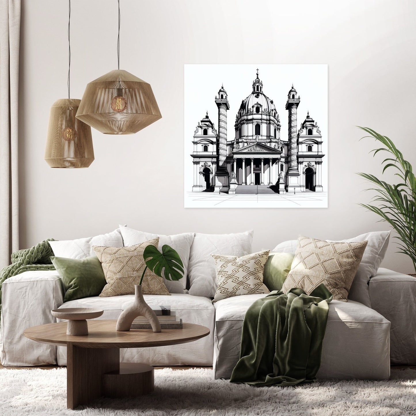 Vienna Karlskirche Essence Canvas