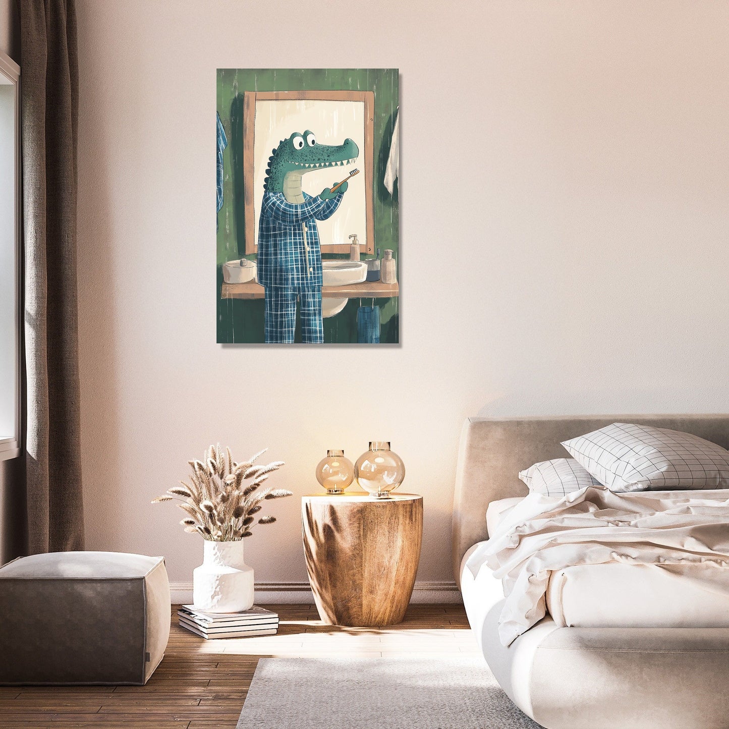 Alligator's Morning Routine Canvas
