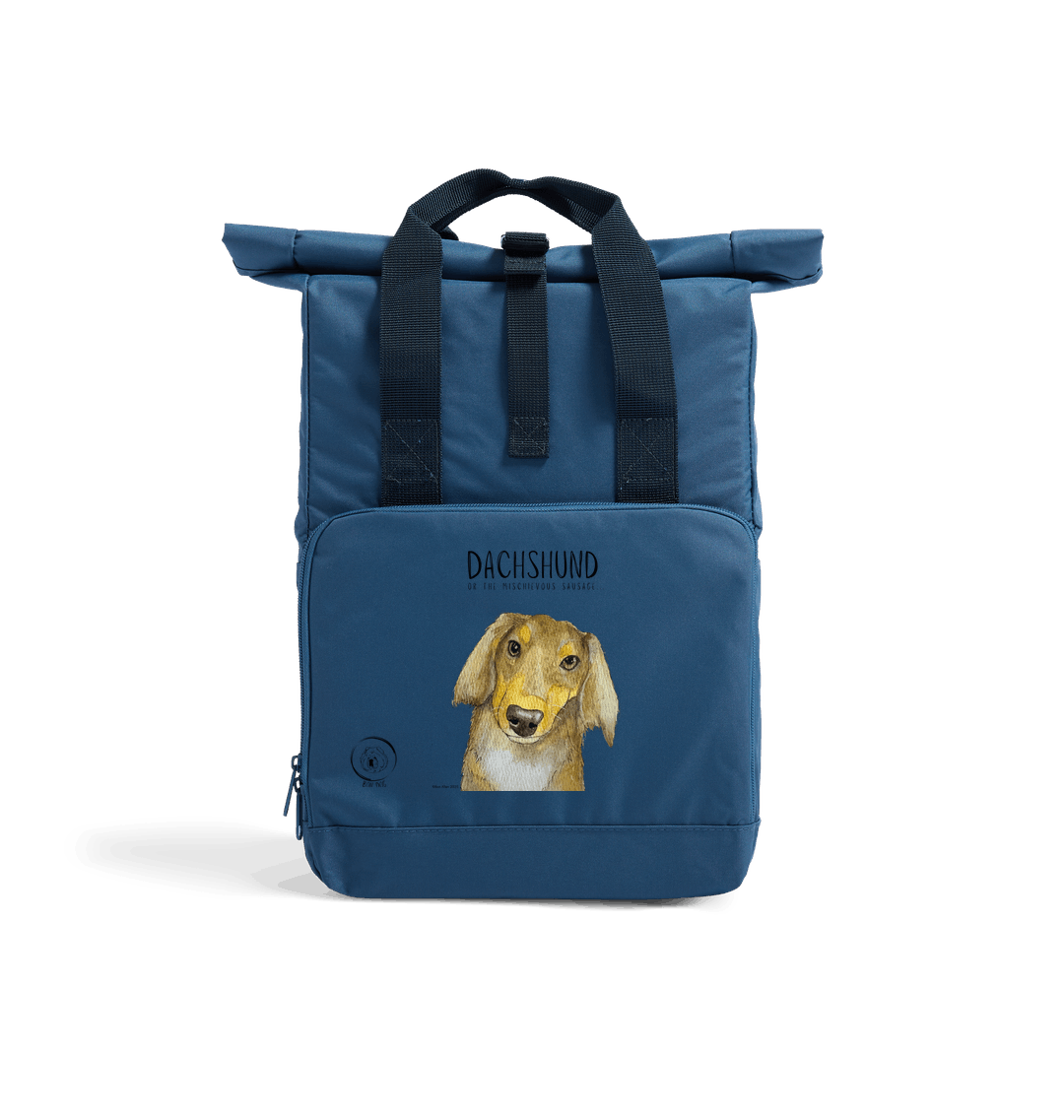 Long Haired Dachshund Roll-Top Backpack – Small Dog, Big Adventure!