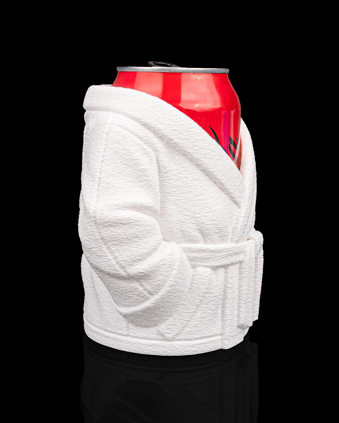 Cozy White Bathrobe Desk & Vanity Organizer | Unique Pen, Pencil and can Holder