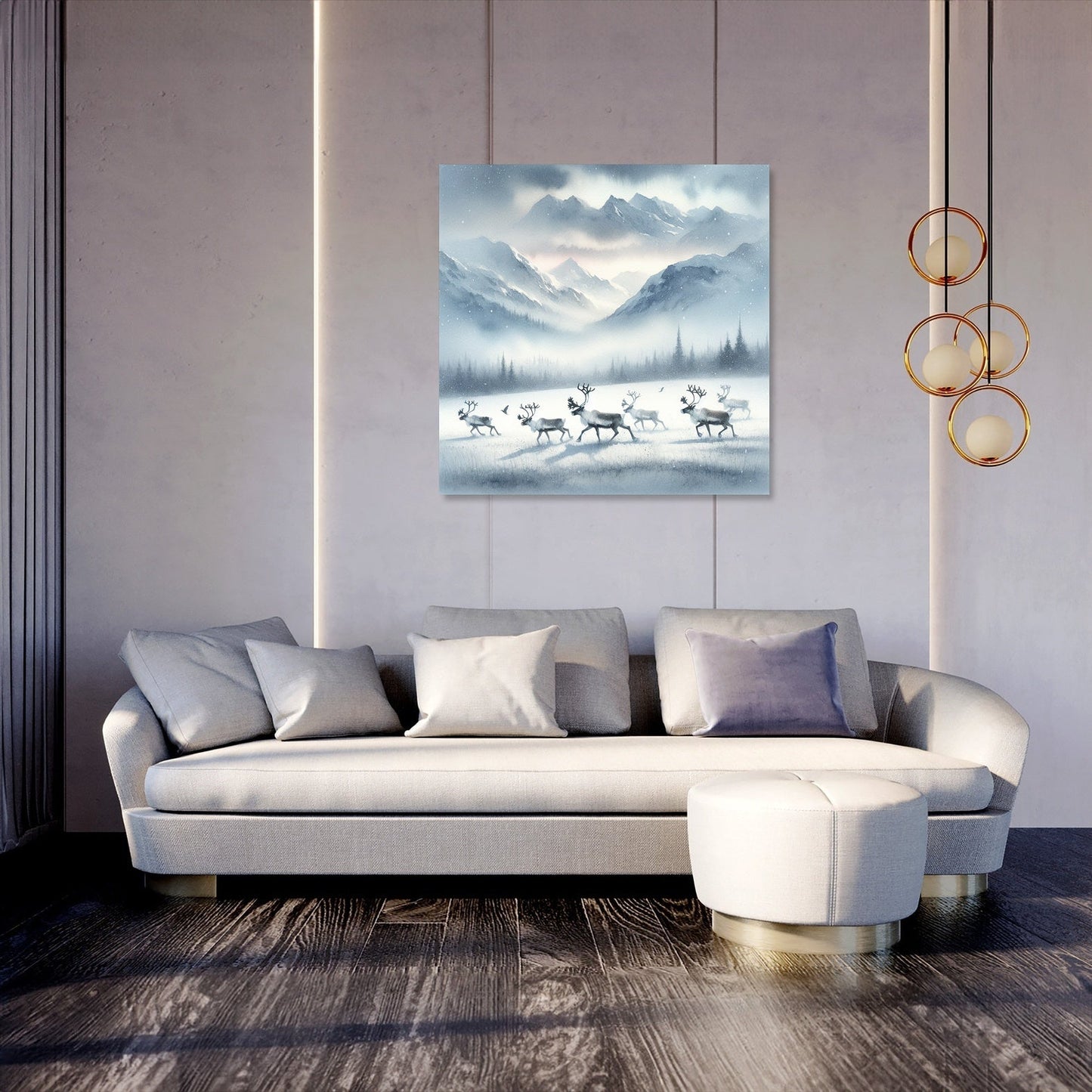 Reindeer Twilight Dance Canvas