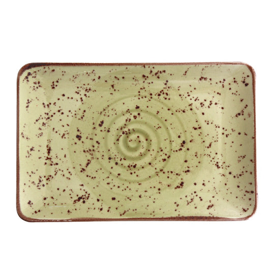Pistachio Green Porcelain Serving Plate - Fairlie Series 30x20cm