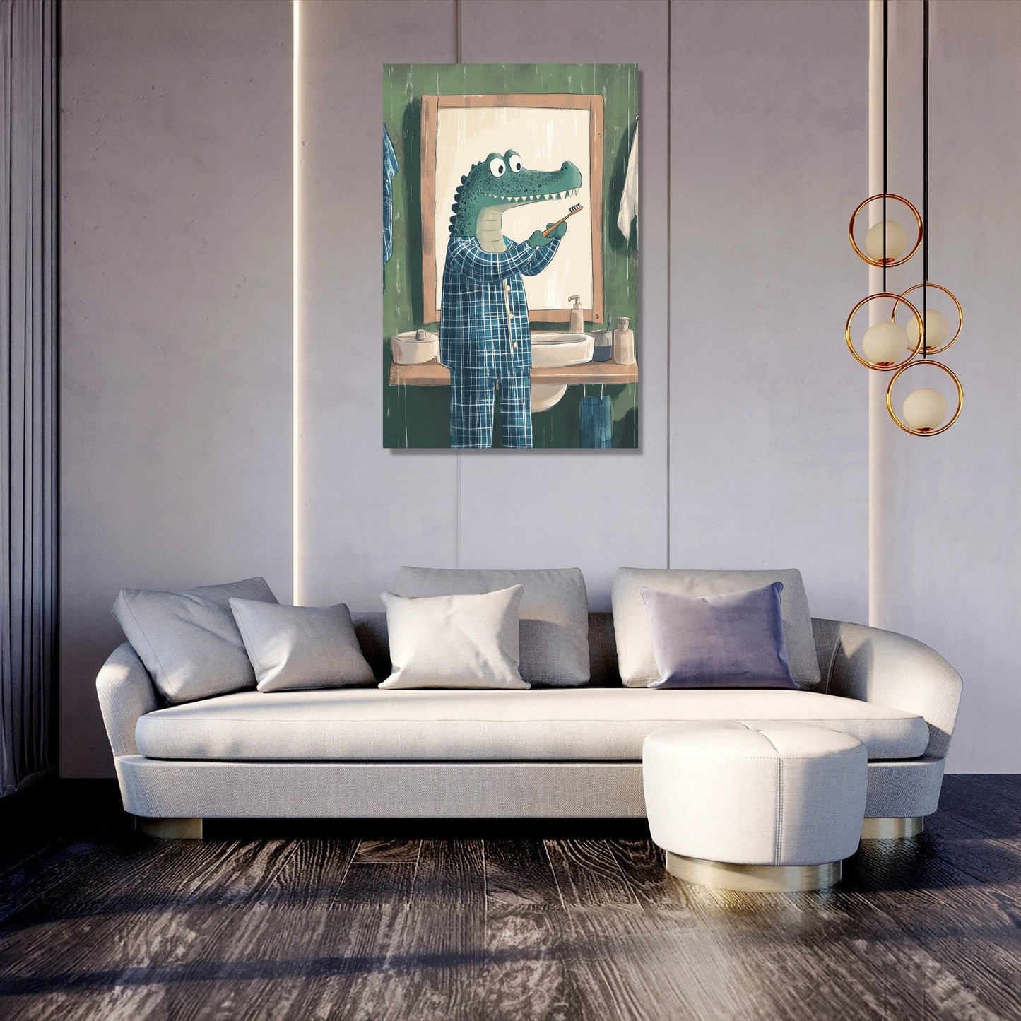 Alligator's Morning Routine Canvas