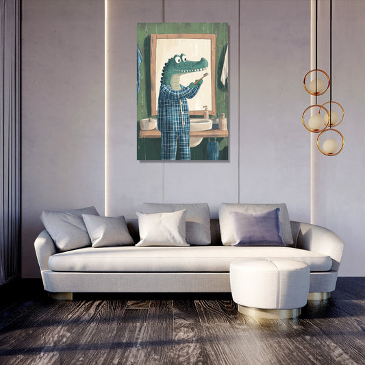 Alligator's Morning Routine Canvas