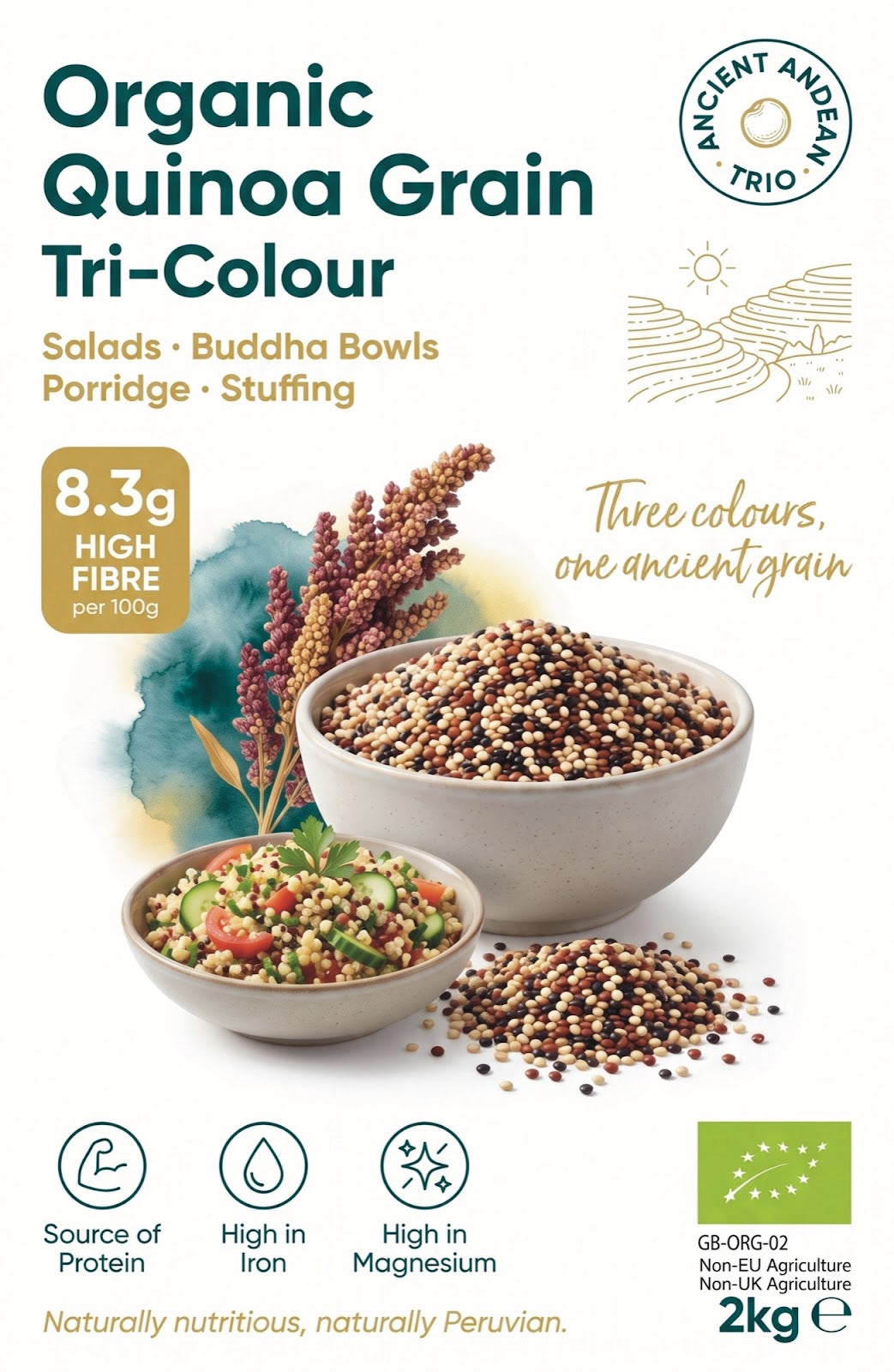 Organic Quinoa Grain (Tri - Colour)