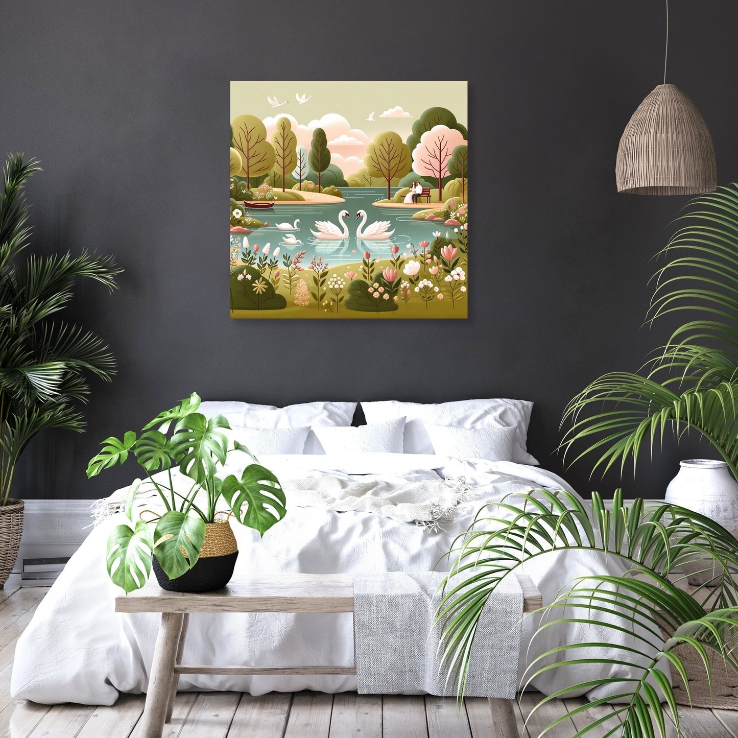 Swan Lake Romance Canvas