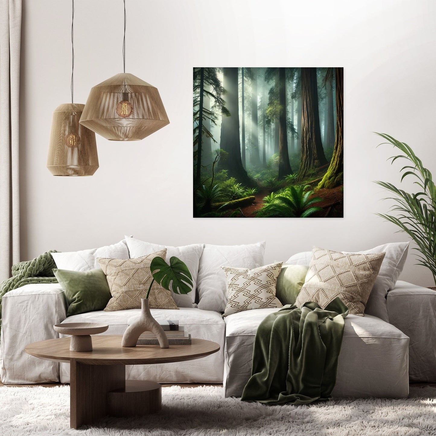 Mystical Redwood Grove Canvas