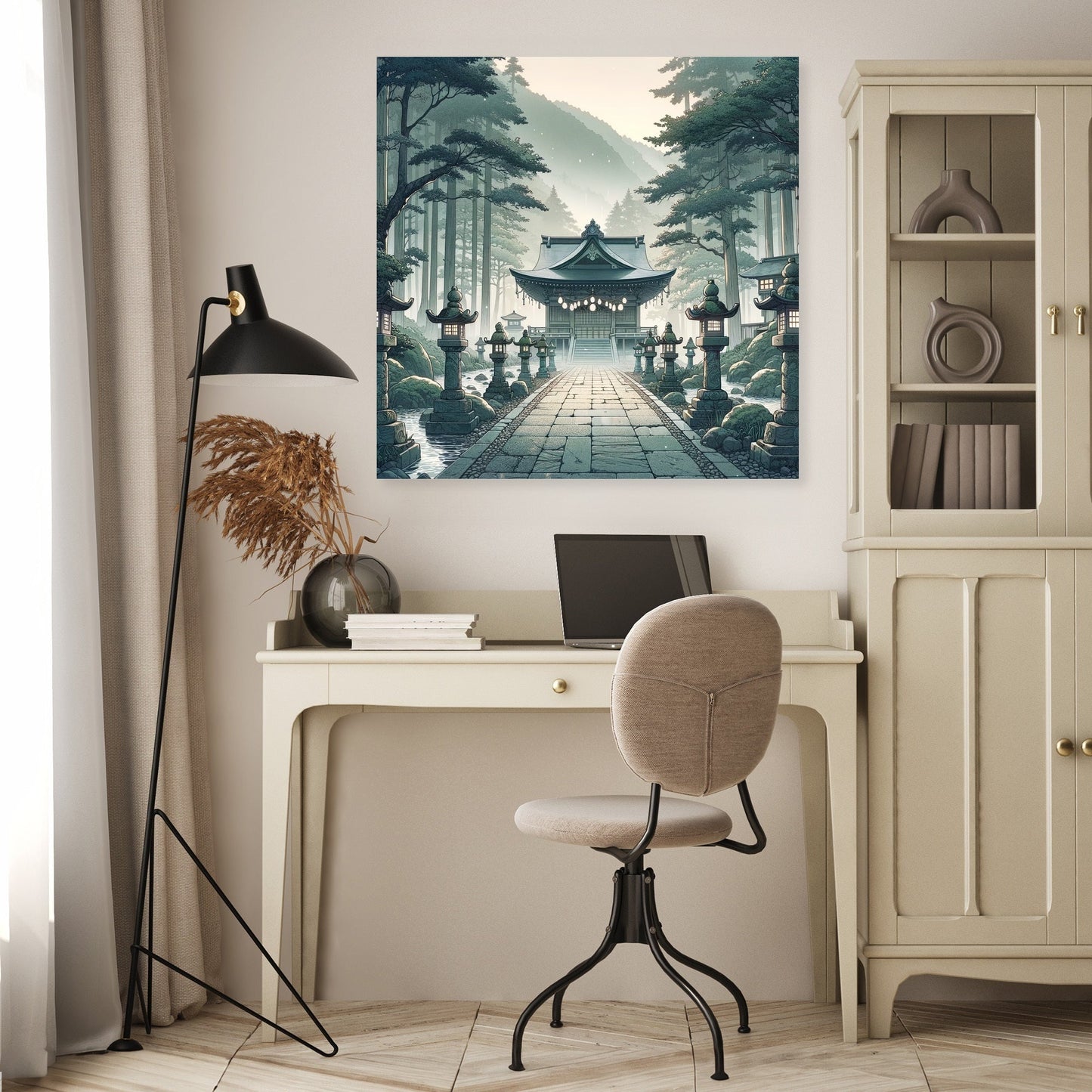 Misty Shrine Canvas