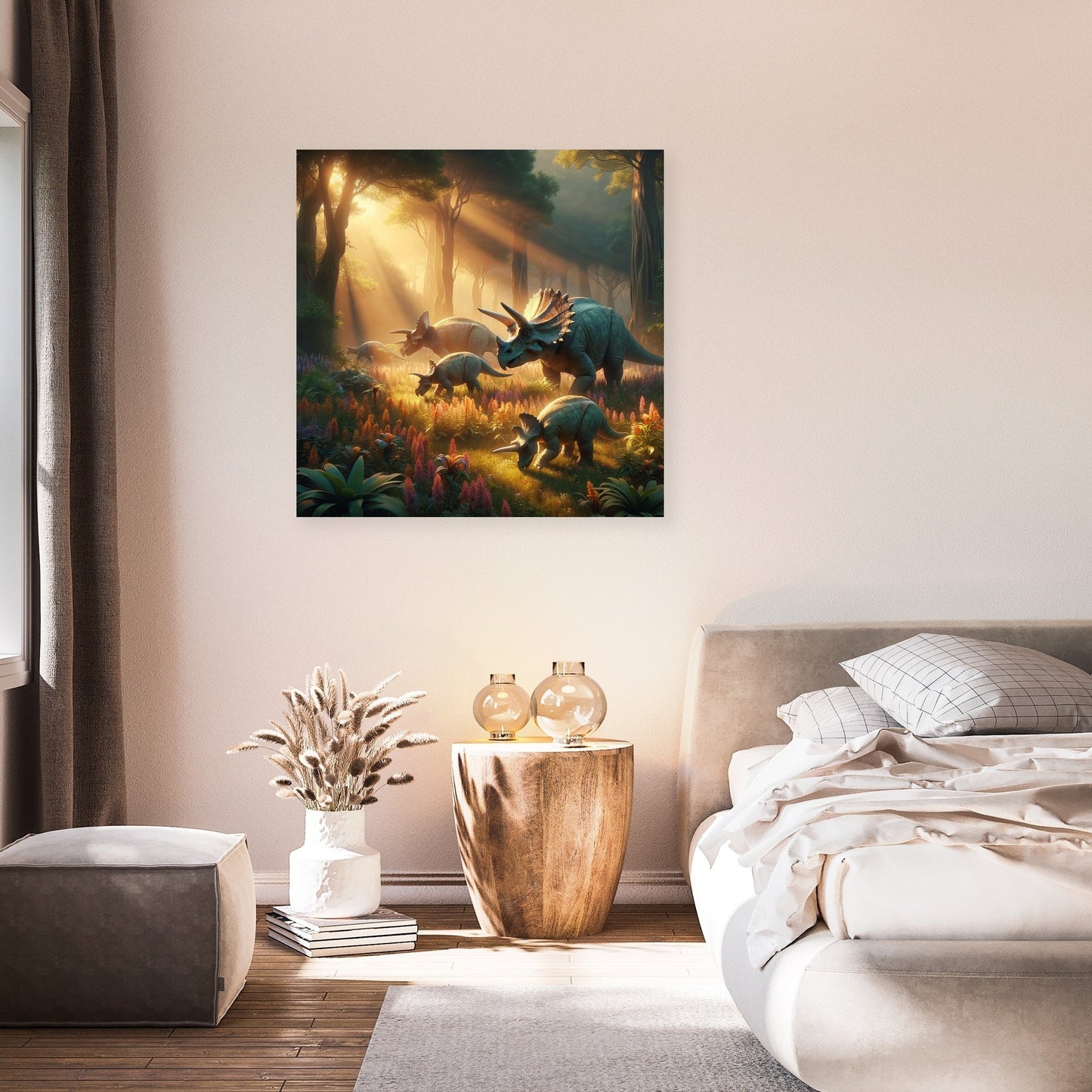 Dawn Grove Triceratops Canvas