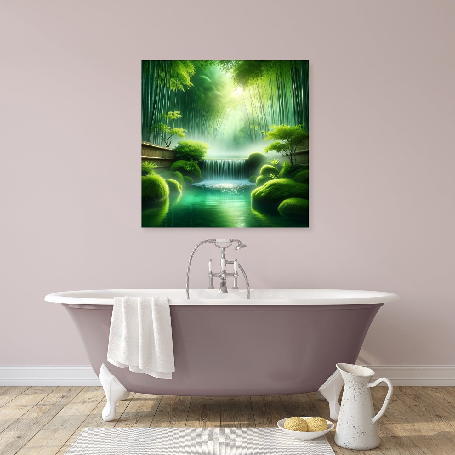 Zen Waterfall Serenity Canvas
